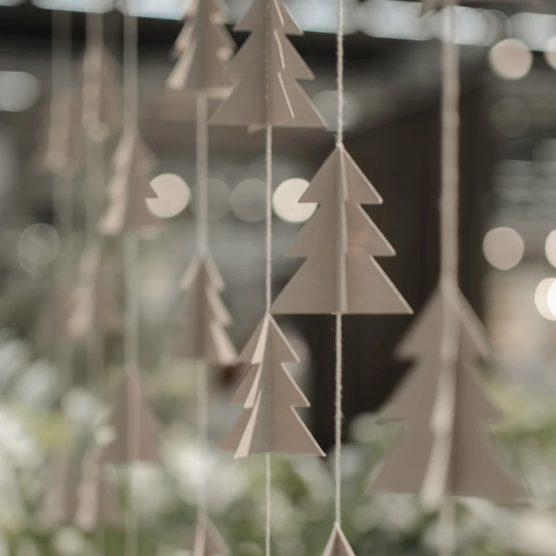 Baumschmuck Girlande, taupe