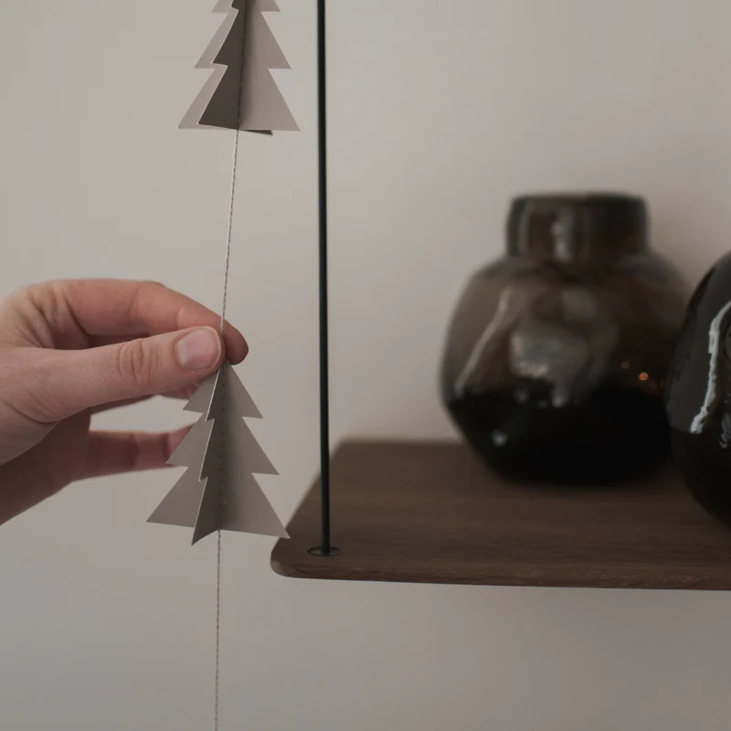 Baumschmuck Girlande, taupe