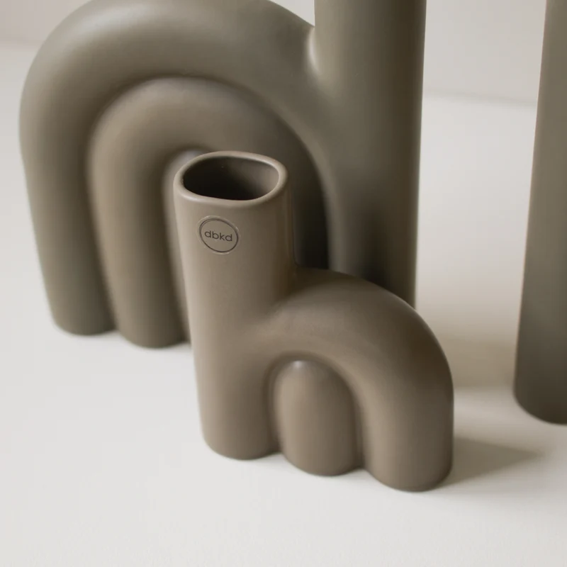 Keramikvase Rope, taupe