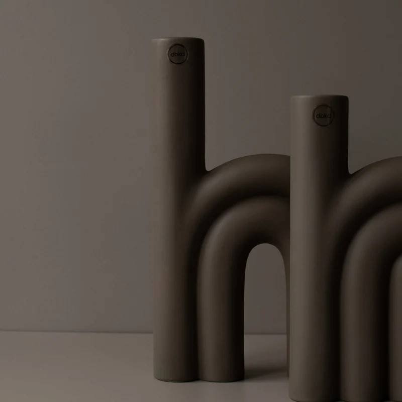 Keramikvase Rope, taupe