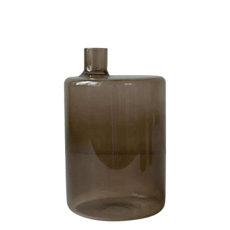 Glasvase ø13cm, braun