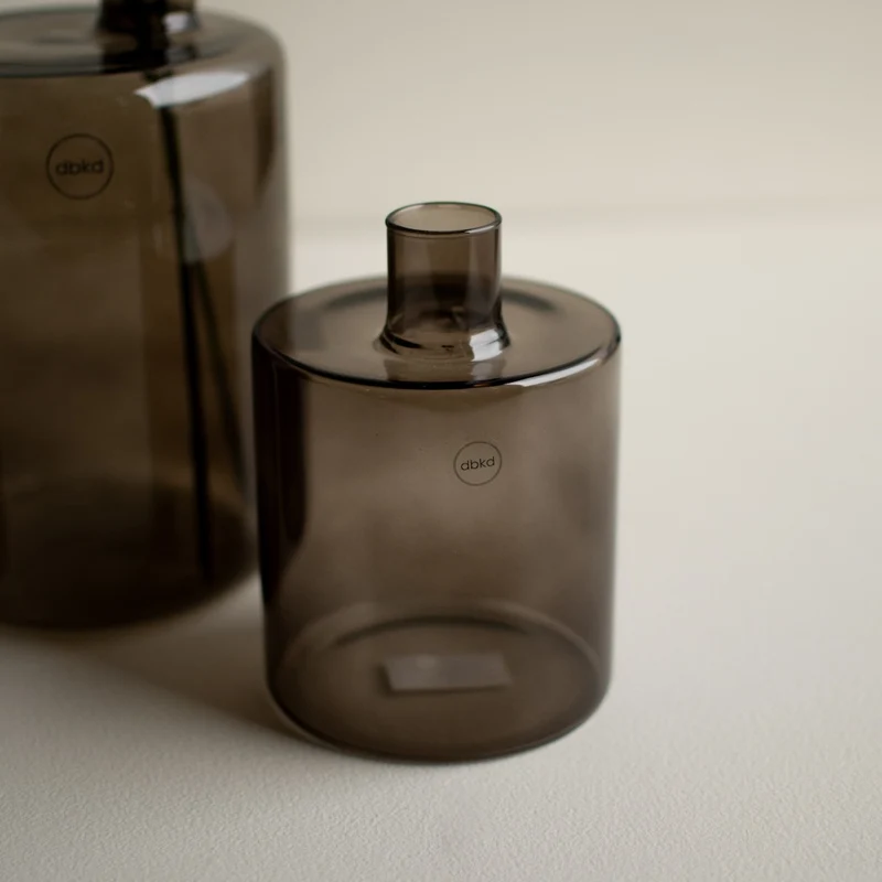 Glasvase ø10cm, braun