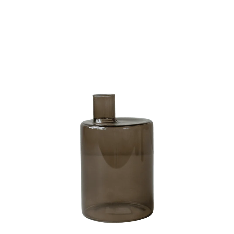 Glasvase ø10cm, braun