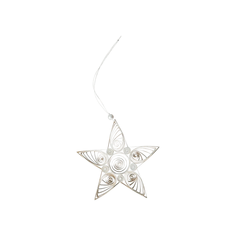 Baumschmuck Star ø10,5cm, weiß