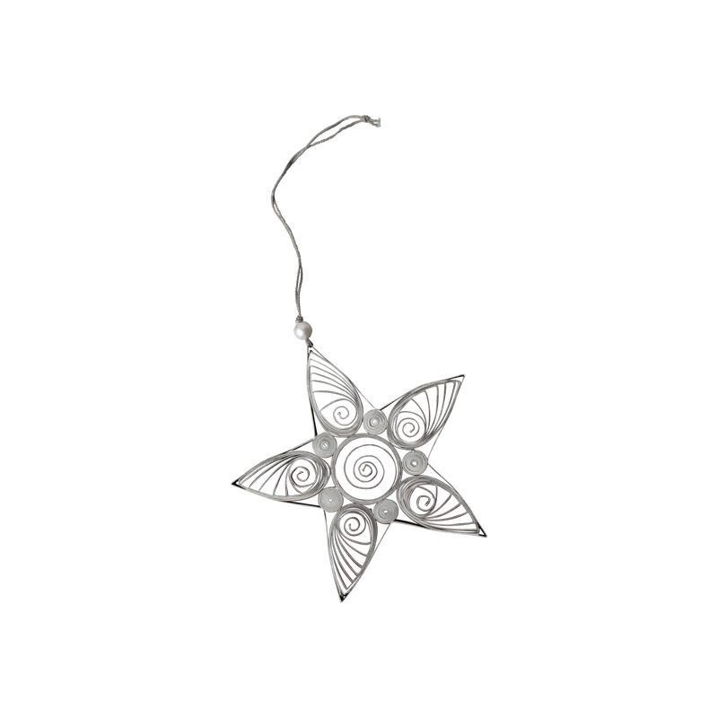 Baumschmuck Star ø10,5cm, taupe