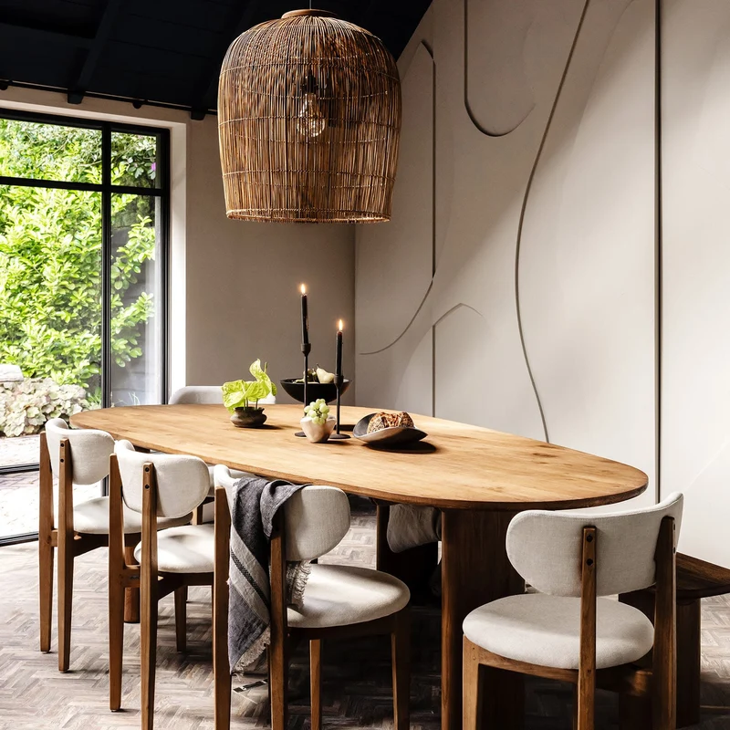 Massivholztisch Teak Luna