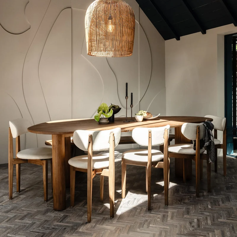 Massivholztisch Teak Luna