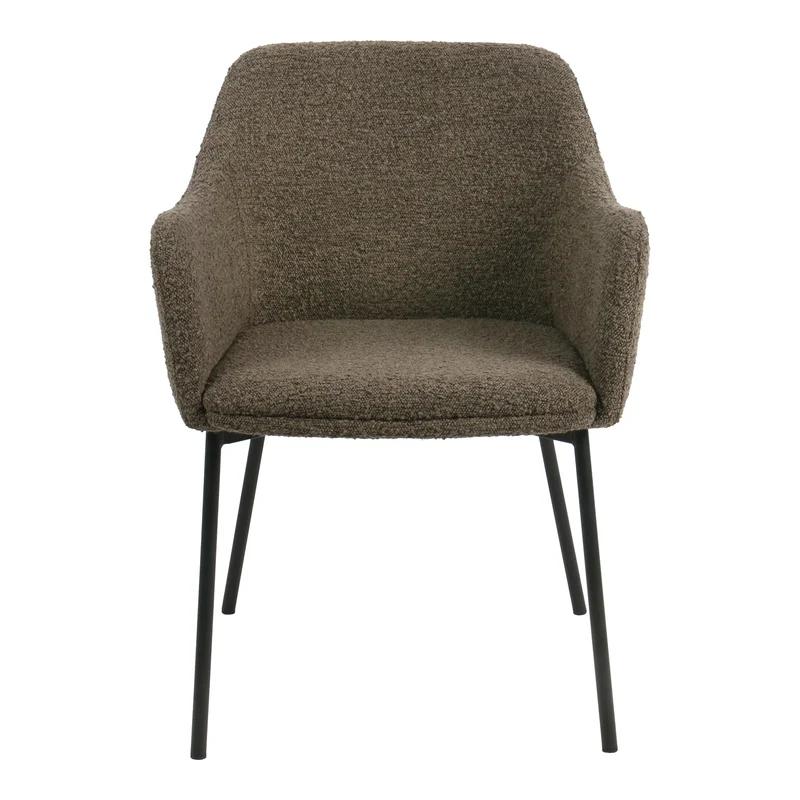 Polsterstuhl Boucle, braun