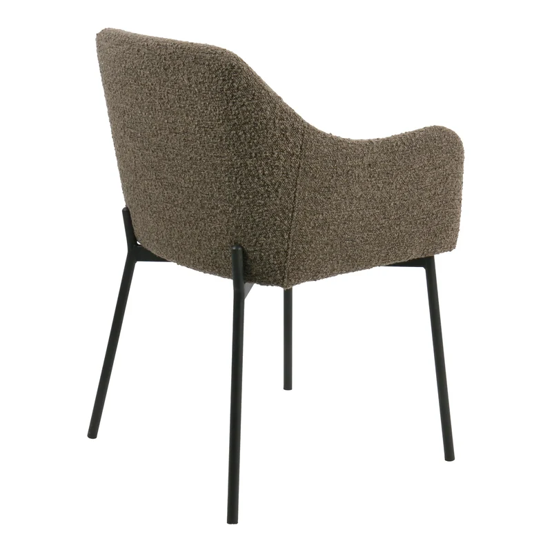 Polsterstuhl Boucle, braun
