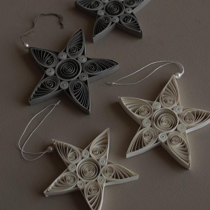 Baumschmuck Star ø13cm, taupe