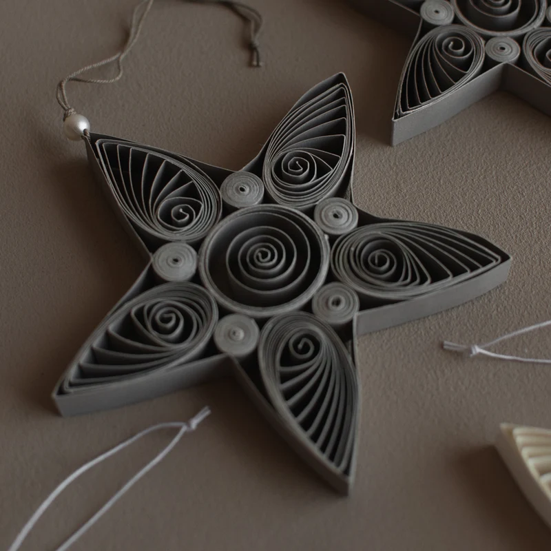 Baumschmuck Star ø13cm, taupe