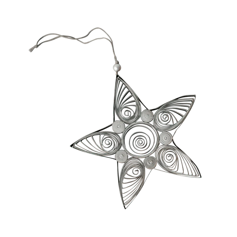Baumschmuck Star ø13cm, taupe