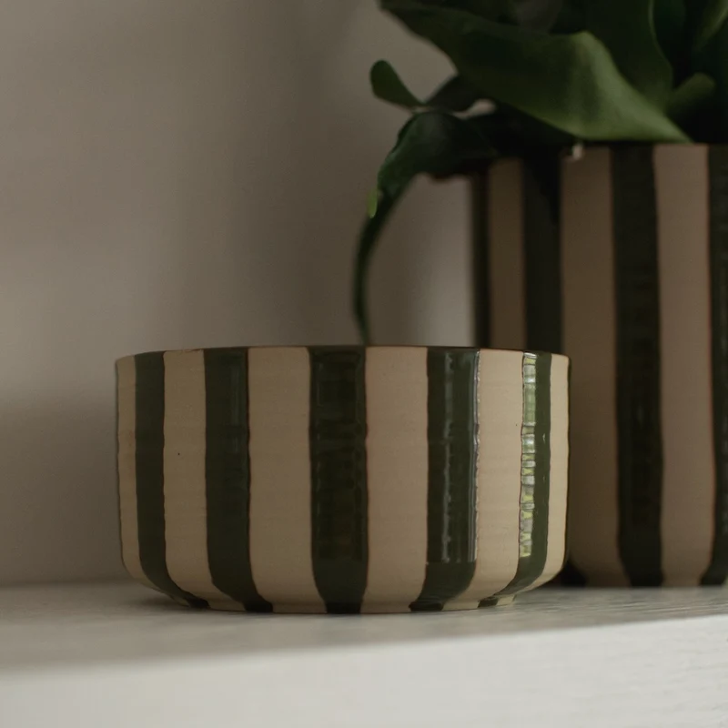 Flowerpot Line Bowl, grün