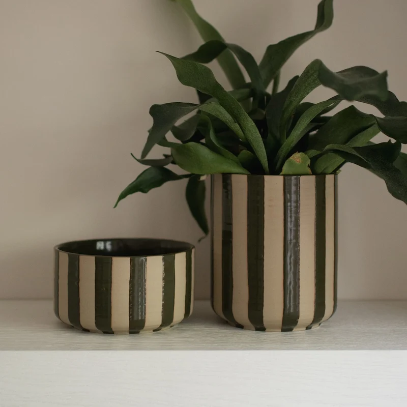 Flowerpot Line Bowl, grün
