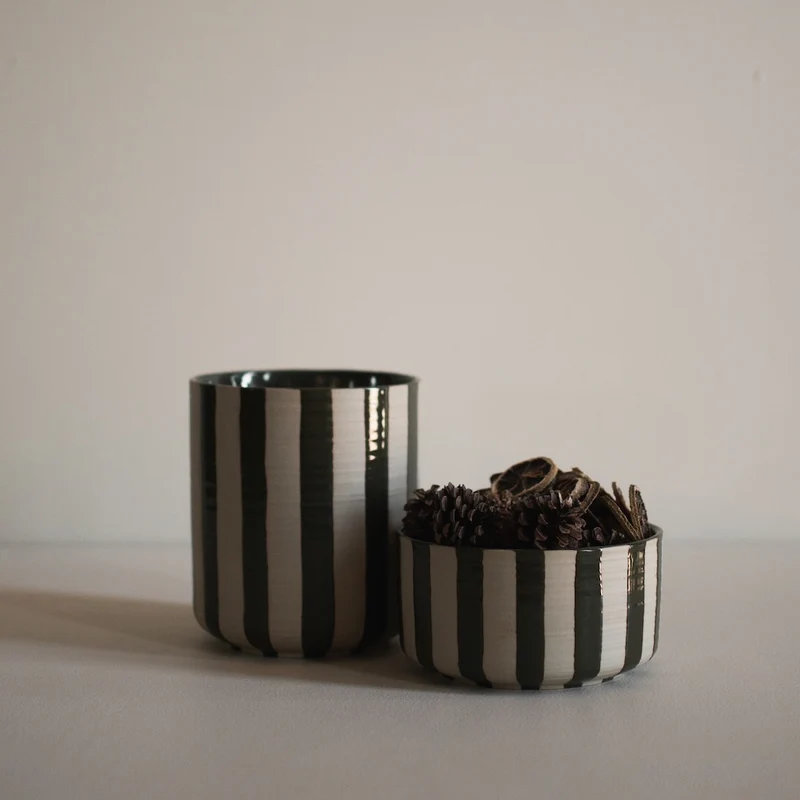 Flowerpot Line Bowl, grün