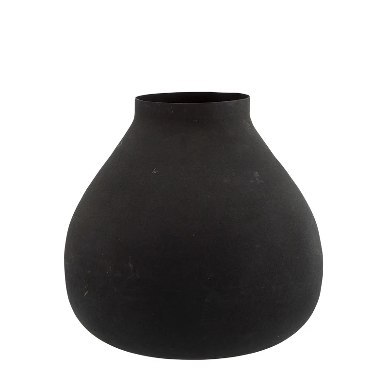 Metallvase Athena, schwarz