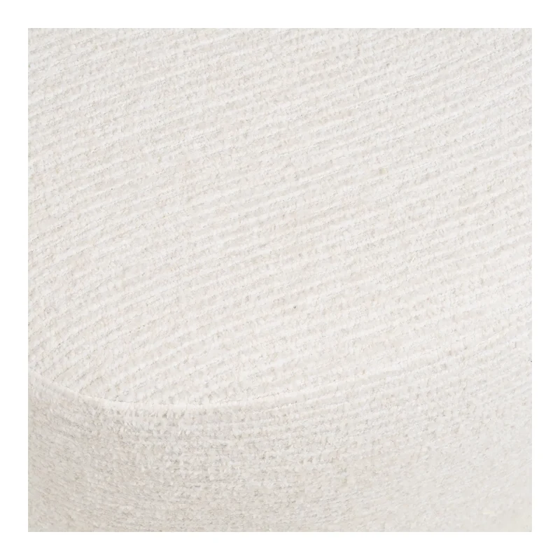 Loungechair mit Hocker, cremefarben
