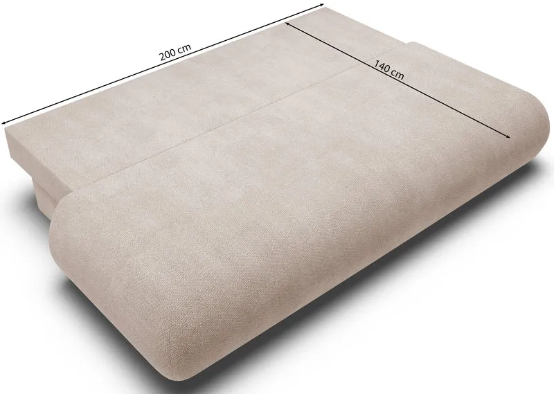 Drei-Sitzer-Schlafsofa Armone in Olivgrün Chenille