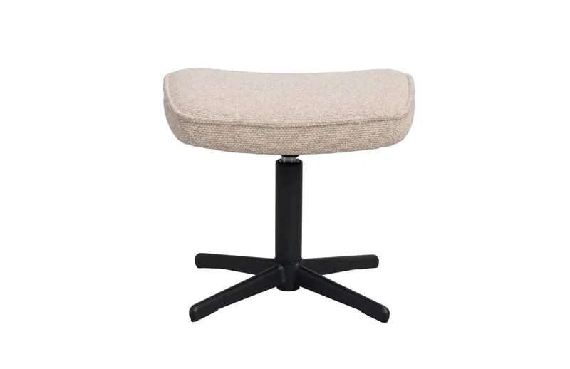 Sessel mit Fußhocker, beige