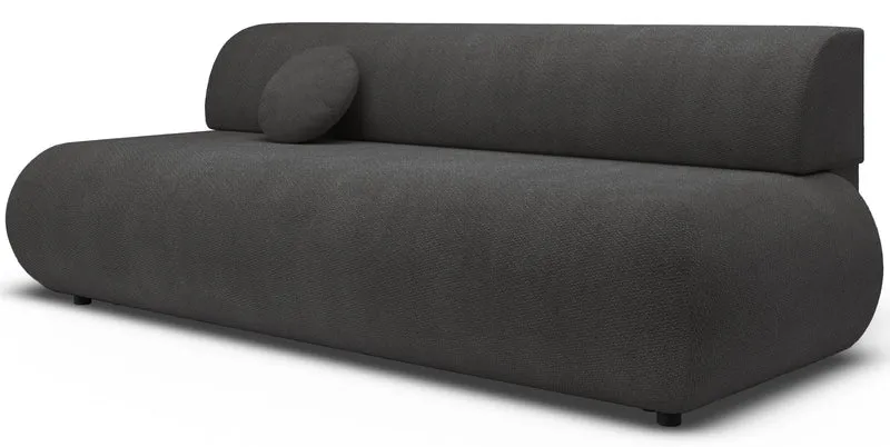 Dreisitziges ausklappbares Sofa Armone in Graphit Chenille