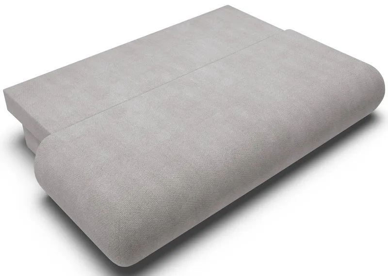 Dreisitziges ausklappbares Sofa Armone in Hellgrau Chenille