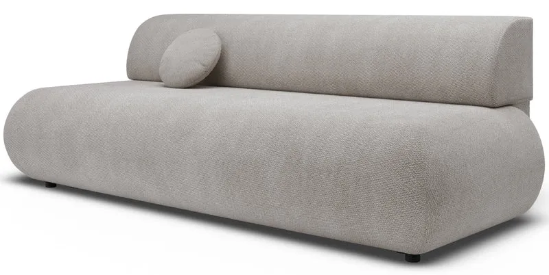 Dreisitziges ausklappbares Sofa Armone in Hellgrau Chenille