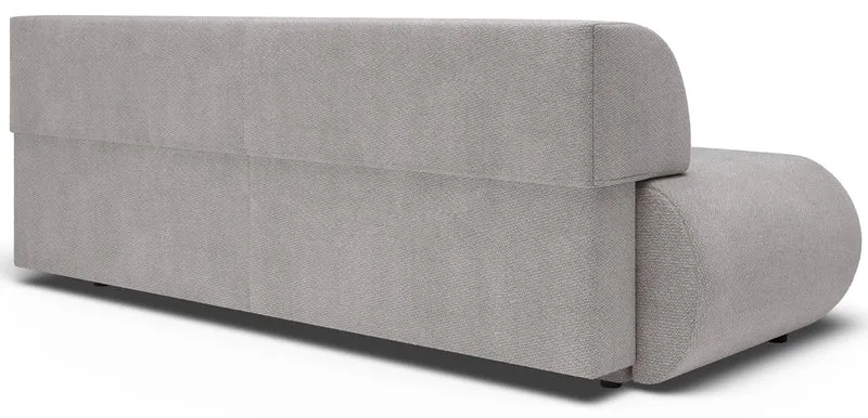 Dreisitziges ausklappbares Sofa Armone in Hellgrau Chenille