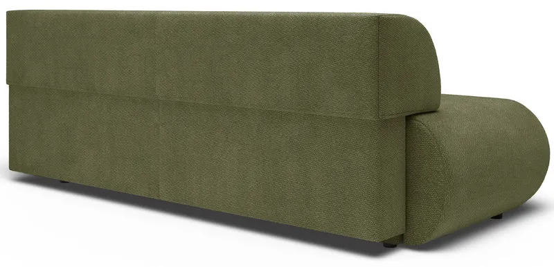 Drei-Sitzer-Schlafsofa Armone in Olivgrün Chenille