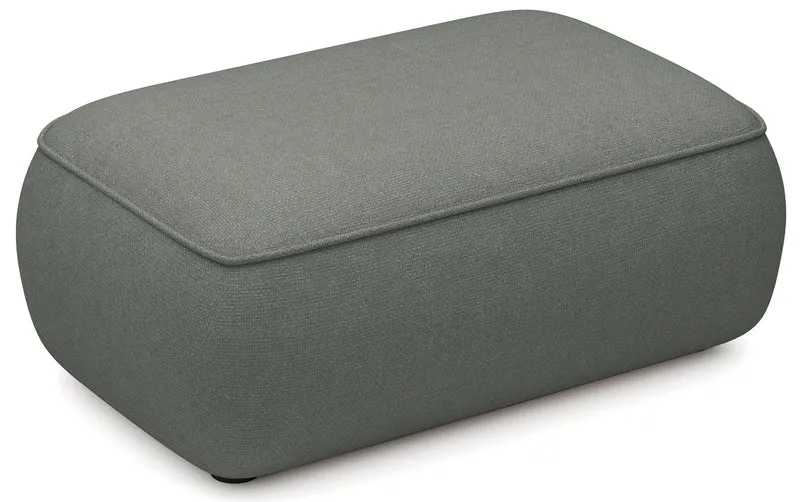 Ovo Hocker dunkelgrauer Chenille, leicht zu reinigen