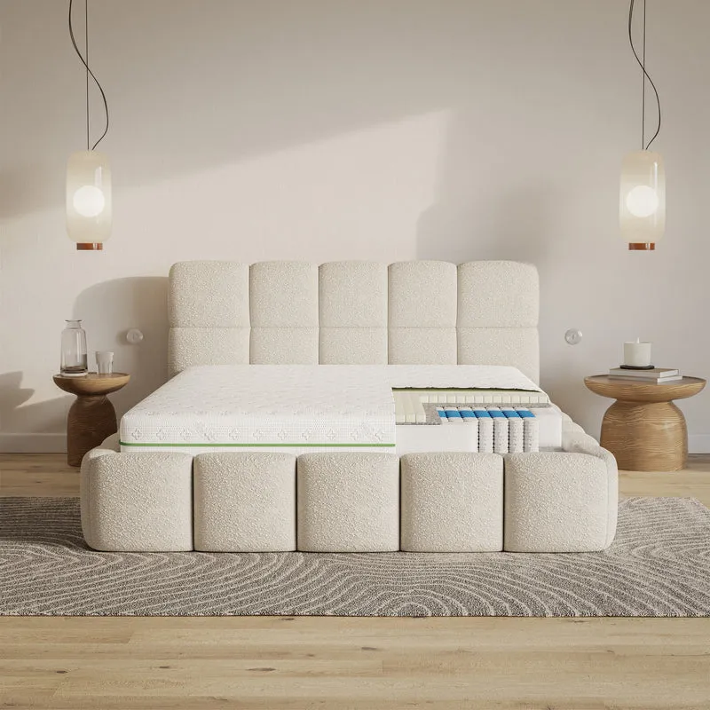 Taschenfederkernmatratze 90x200 cm Sompol mit Latex und HR-Schaum, beidseitig verwendbar
