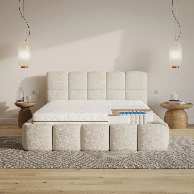 Taschenfederkernmatratze 90x200 cm Somcoco mit Kokos und PUR-Schaum, beidseitig verwendbar