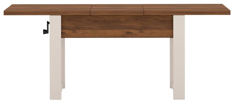 Ausziehbarer Couchtisch Hugo 120(157)x67 cm in Warmia-Nussbaum mit Kaschmir-Beinen