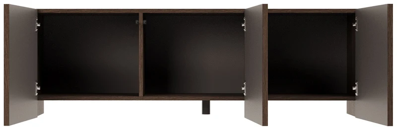 Drehtüriger TV-Schrank Arkadia mit gefrästen Fronten 150 cm Dunin-Eiche
