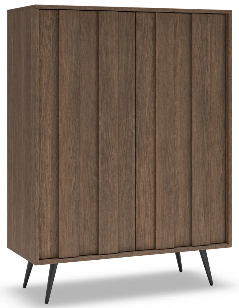 Zweiturige Kommode Amaro mit LED-Beleuchtung, 94 cm, Eiche Dunin