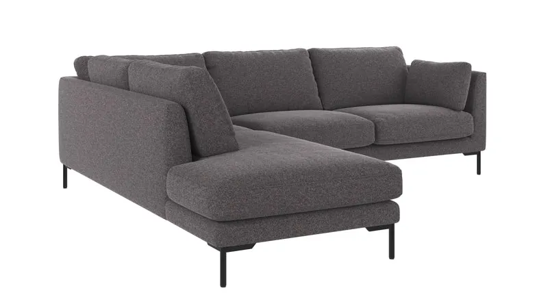 Ecksofa Corwin 5-Sitzer, anthrazit
