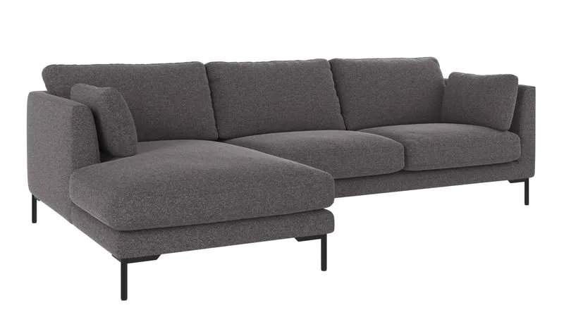 Ecksofa Corwin 3-Sitzer, anthrazit