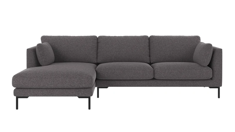Ecksofa Corwin 3-Sitzer, anthrazit