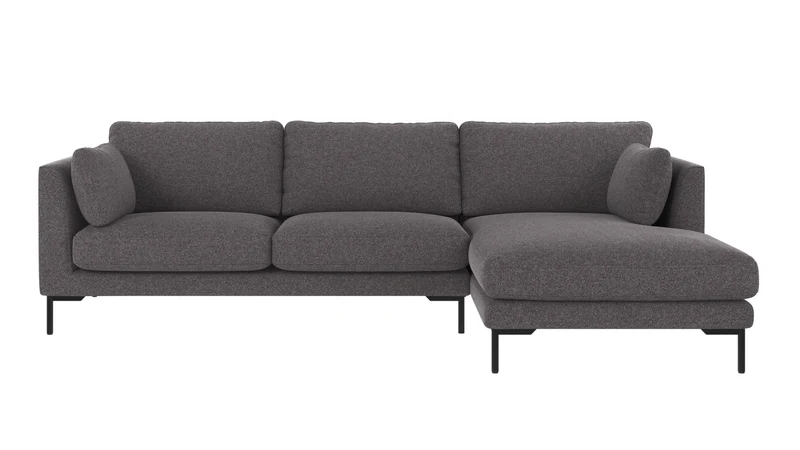 Ecksofa Corwin 3-Sitzer, anthrazit