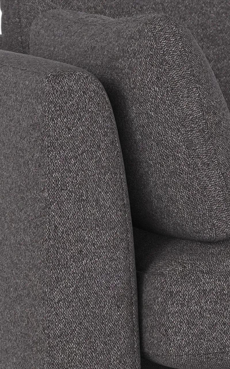 Lounge Sofa Corwin 2,5-Sitzer, anthrazit