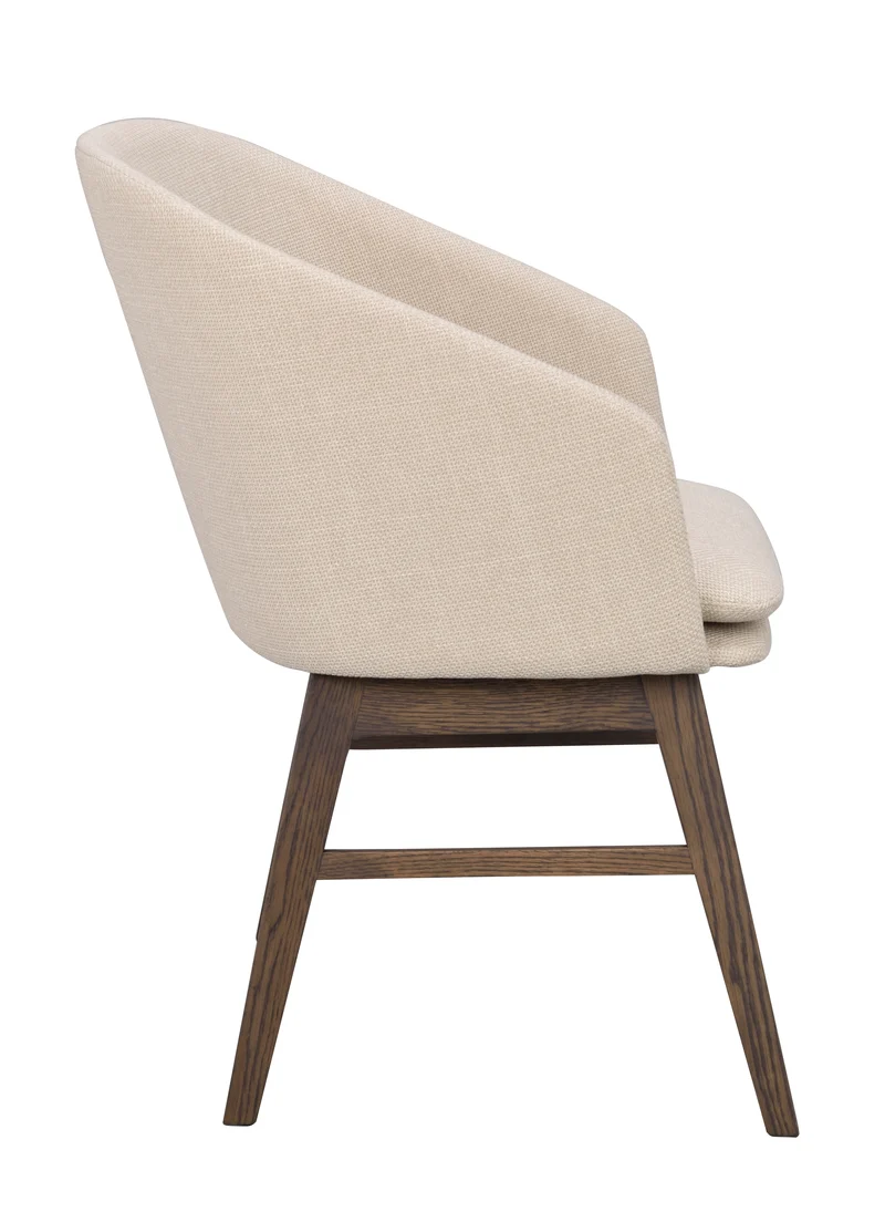 Polsterstuhl Oia, beige | Eiche braun