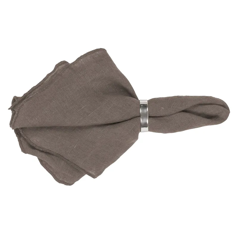 Serviette Öko-Leinen, taupe