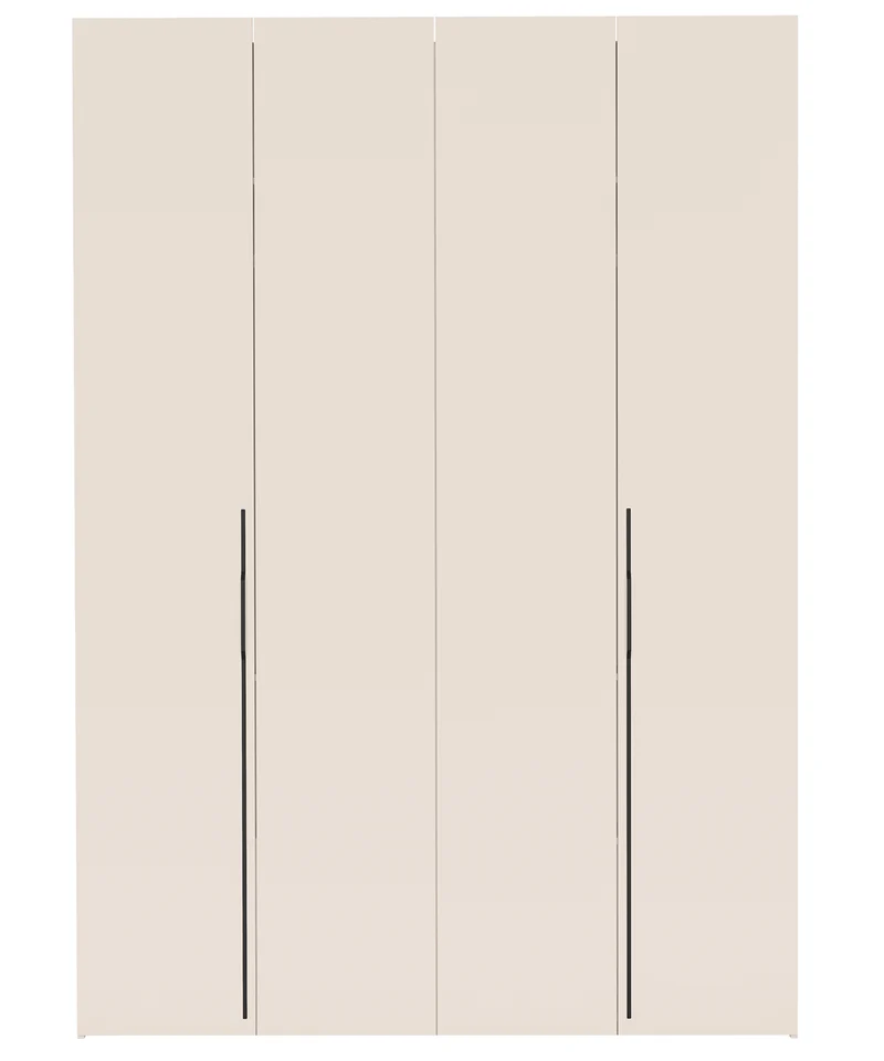 Zweiflügeliger Schrank Bari mit drei Schubladen, 170 cm, Kaschmirfarben