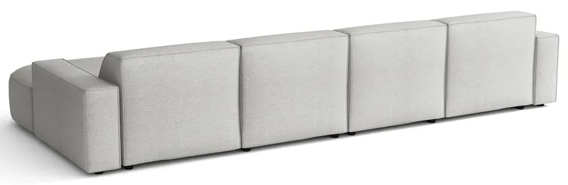 Modulares Ecksofa Sallmo U-förmig universell hellgrauer hydrophober Chenille