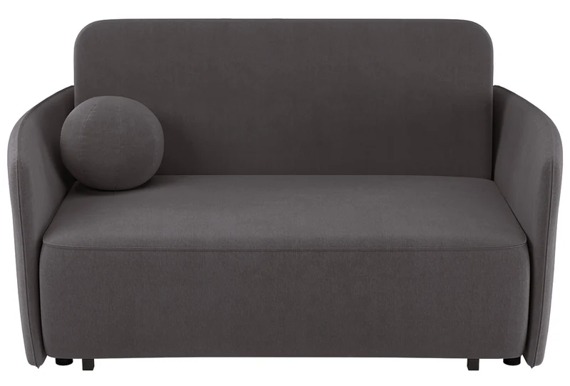 Ausziehbares 2-Personen-Sofa Paxi 165 cm mit Stauraum, grau-braunes Chenille