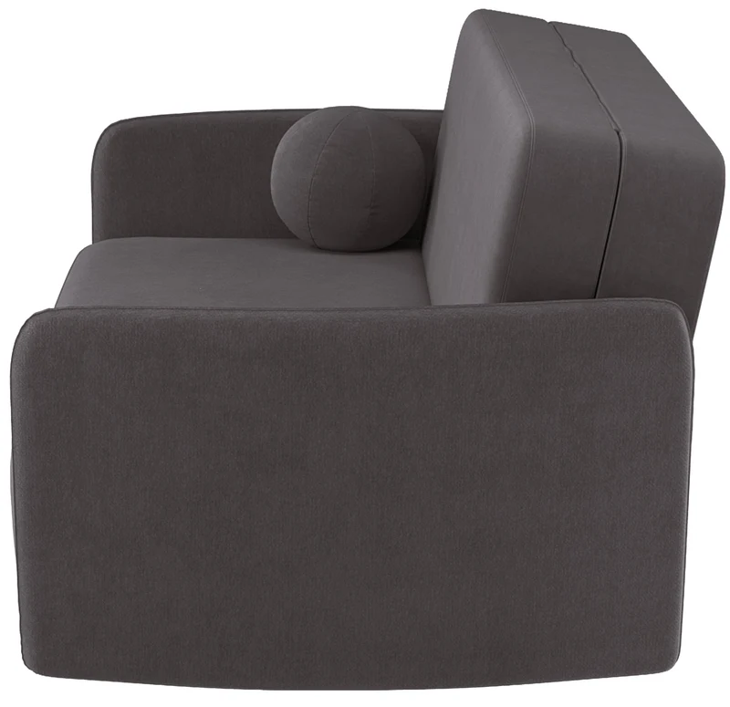 Ausziehbares 2-Personen-Sofa Paxi 165 cm mit Stauraum, grau-braunes Chenille