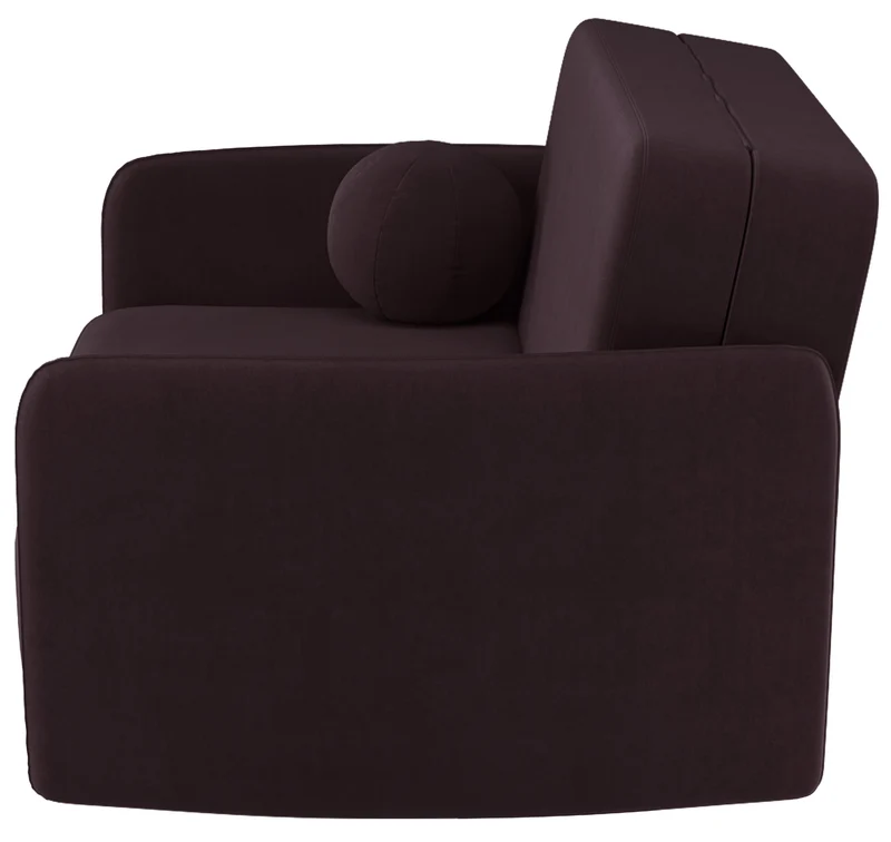 Ausziehbare Zweisitzer-Couch Paxi 145 cm mit Stauraum, Pflaumenfarbener Chenillestoff