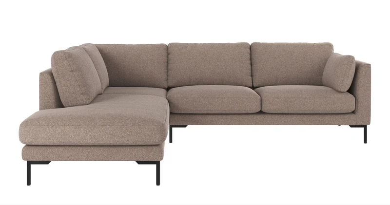 Ecksofa Corwin 5-Sitzer, braun