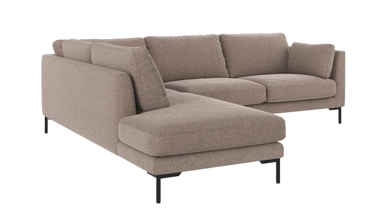 Ecksofa Corwin 5-Sitzer, braun