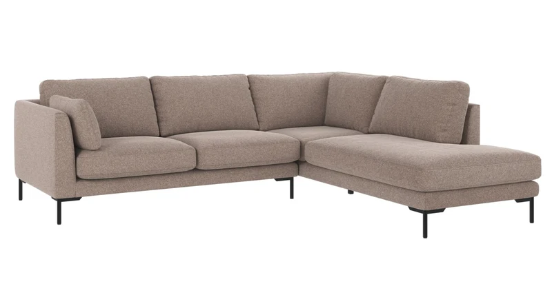 Ecksofa Corwin 5-Sitzer, braun