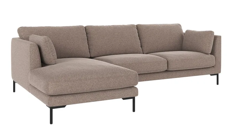 Ecksofa Corwin 3-Sitzer, braun